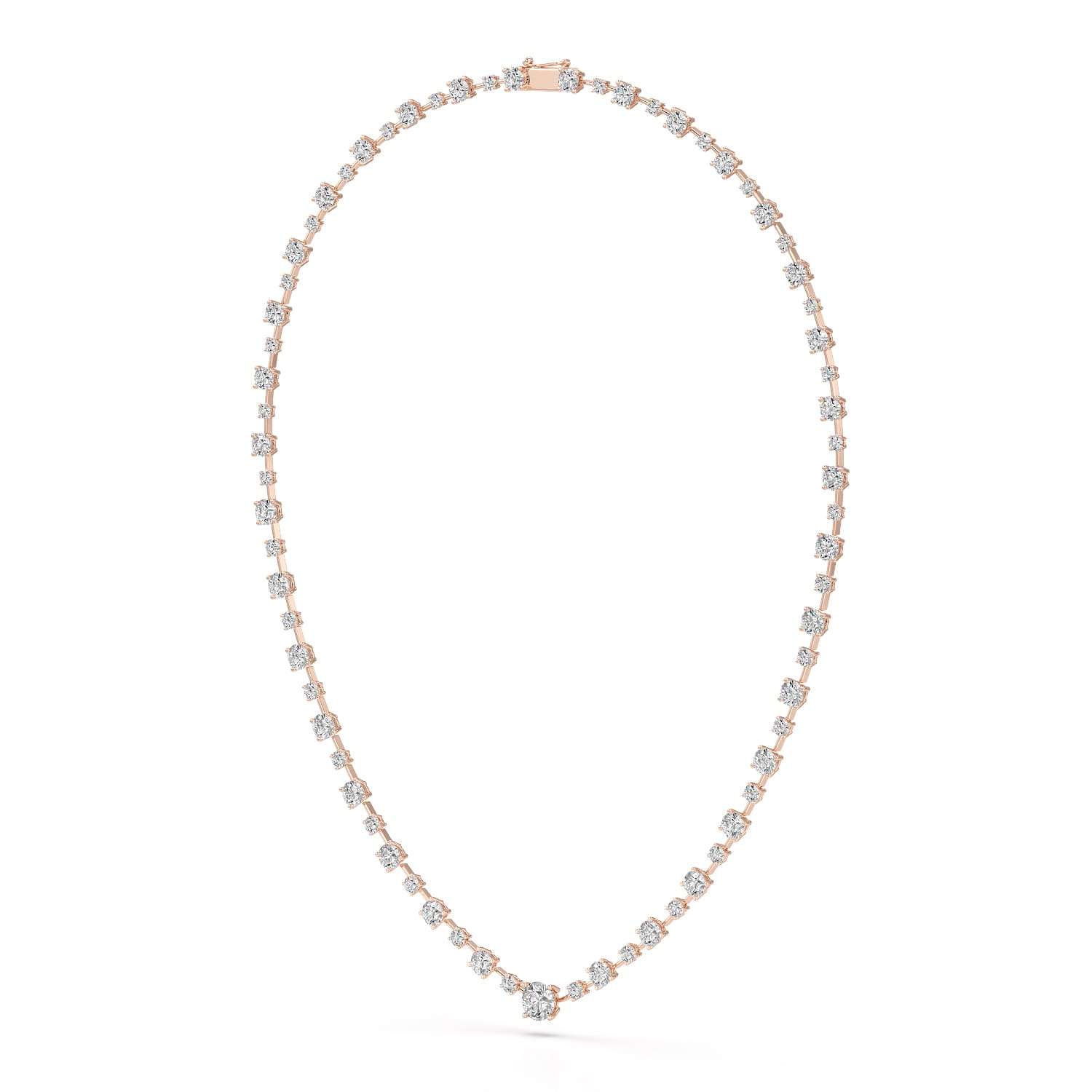 23.28 CT Lab Diamond Round Necklace