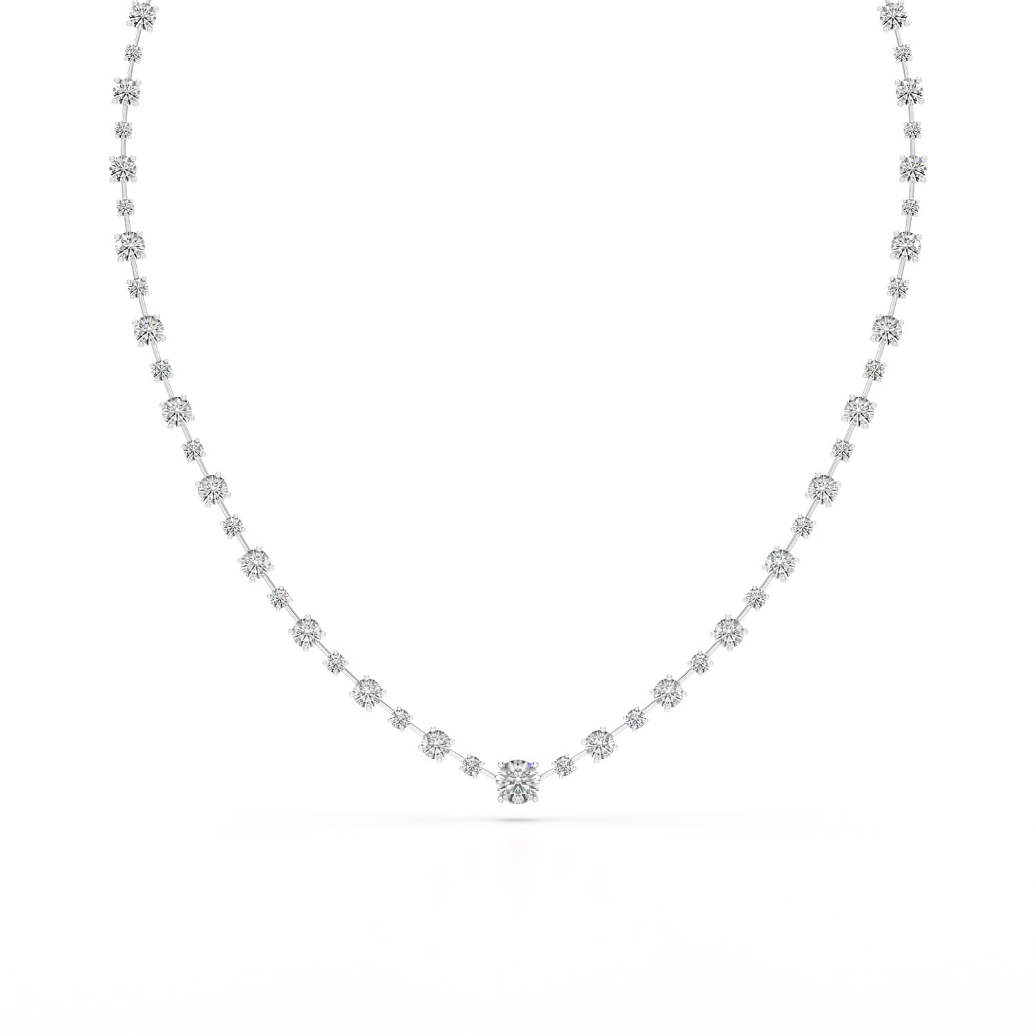 23.28 CT Lab Diamond Round Necklace