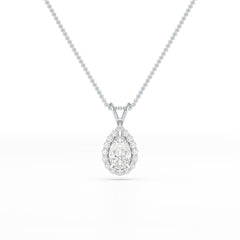 2 CT Halo Lab diamond Pear Cut Pendant