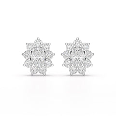 3.06 CT Lab Diamond Oval Cut Stud Earrings