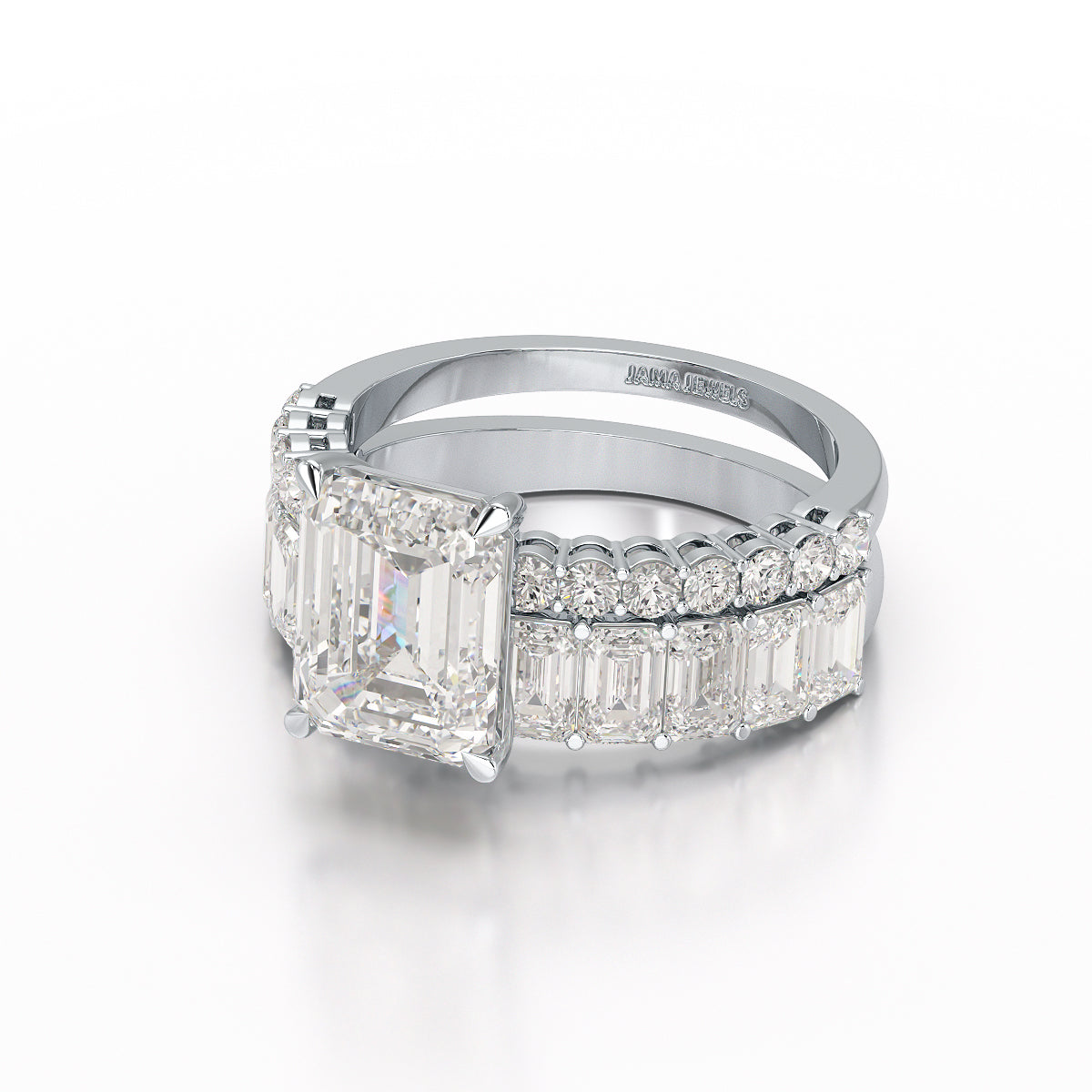 3.24 CT Classic Emerald Cut Lab Diamond Ring