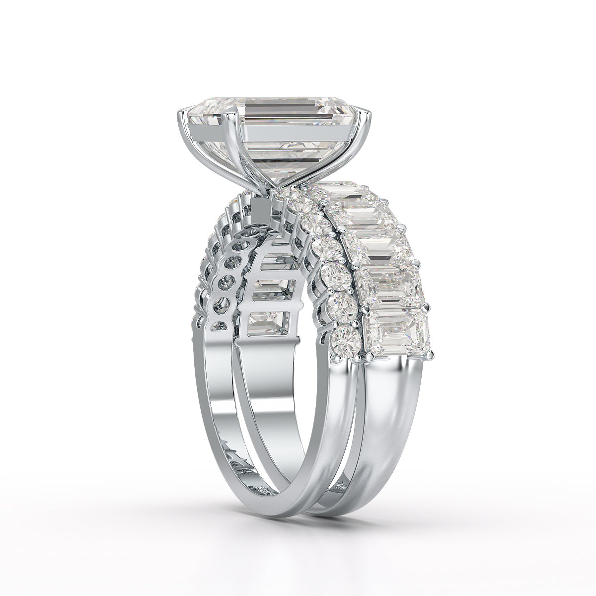 6.24 CT Classic Emerald Cut Lab Diamond Ring