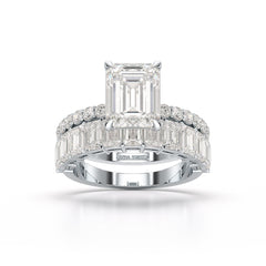 3.24 CT Classic Emerald Cut Lab Diamond Ring