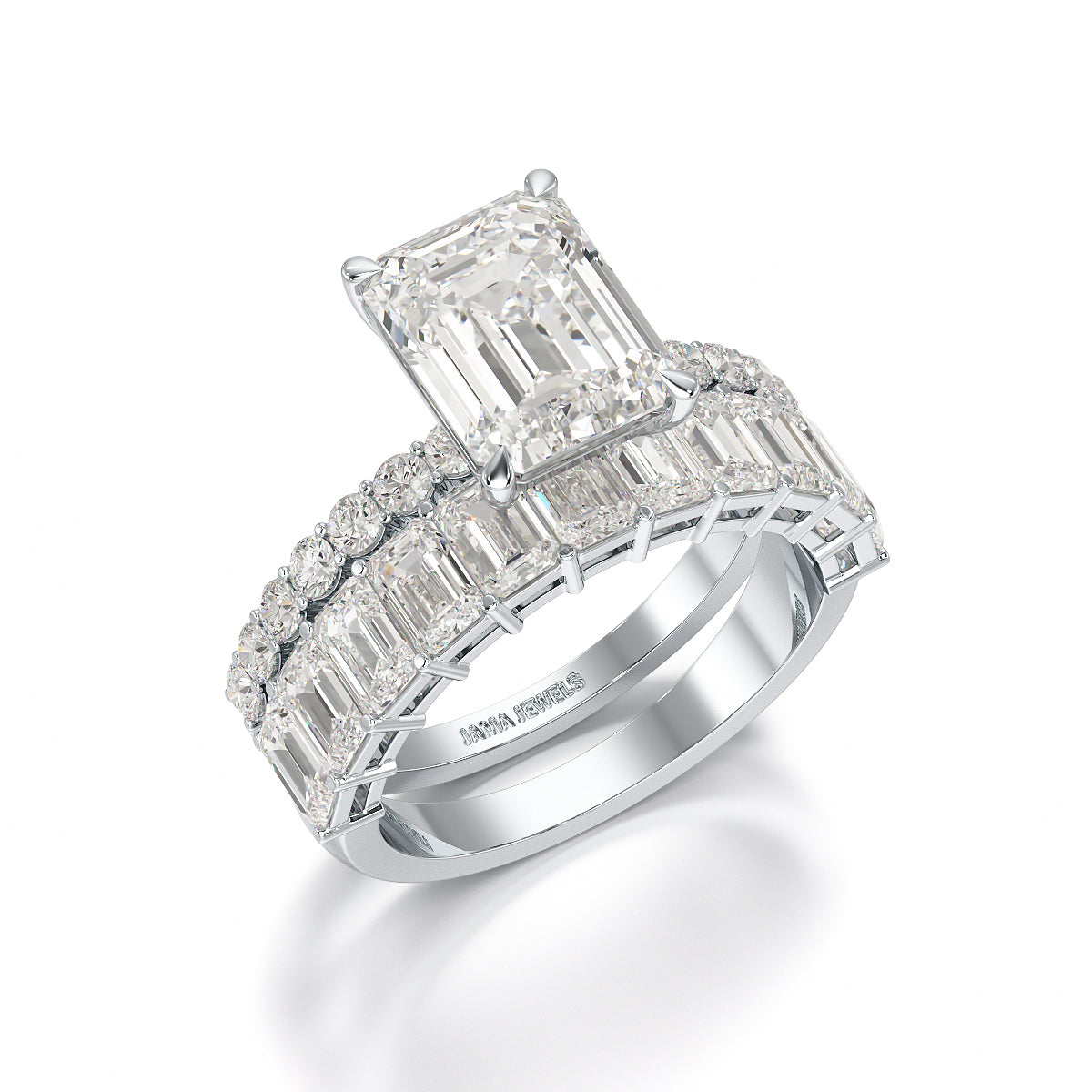 3.24 CT Classic Emerald Cut Lab Diamond Ring