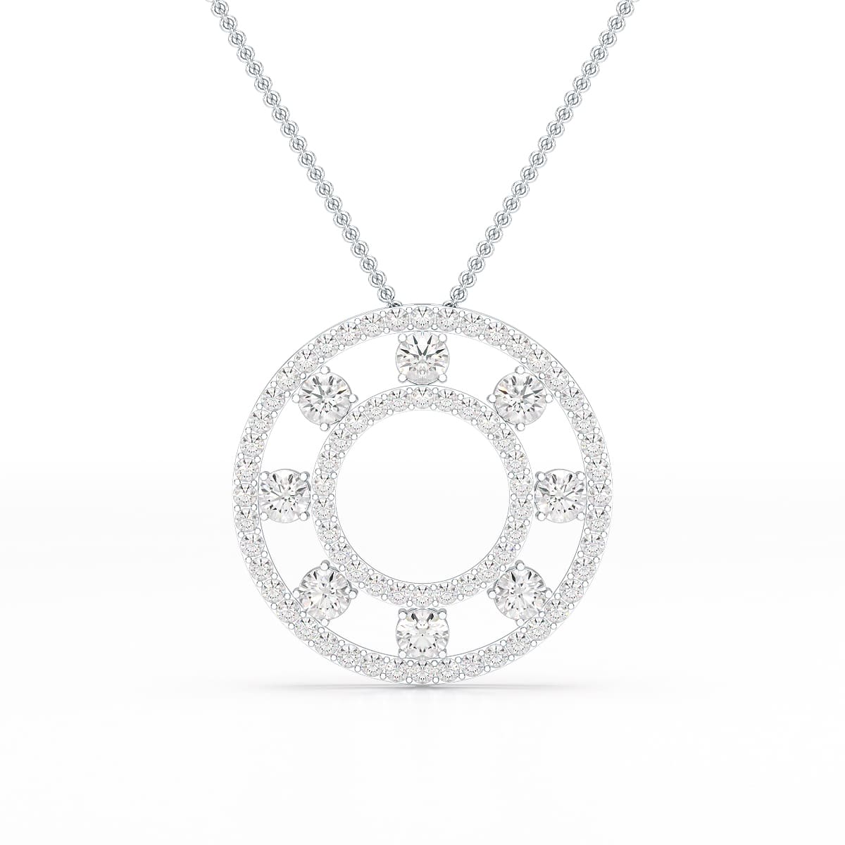 3.25 CT Round Cut Lab Diamond Pendant