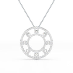 3.25 CT Round Cut Lab Diamond Pendant