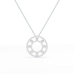 3.25 CT Round Cut Lab Diamond Pendant