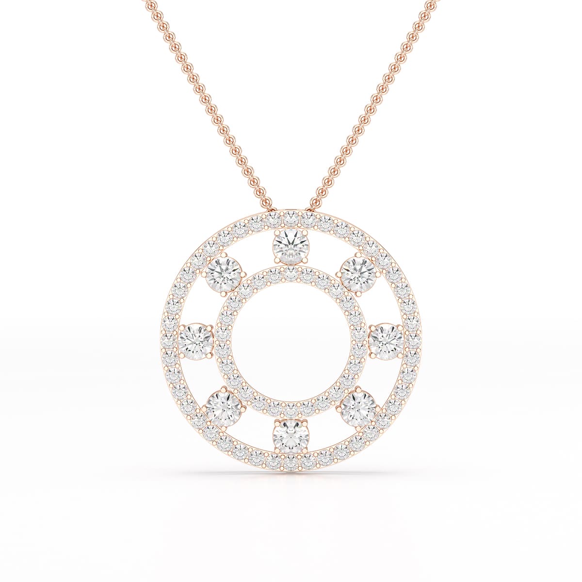 3.25 CT Round Cut Lab Diamond Pendant