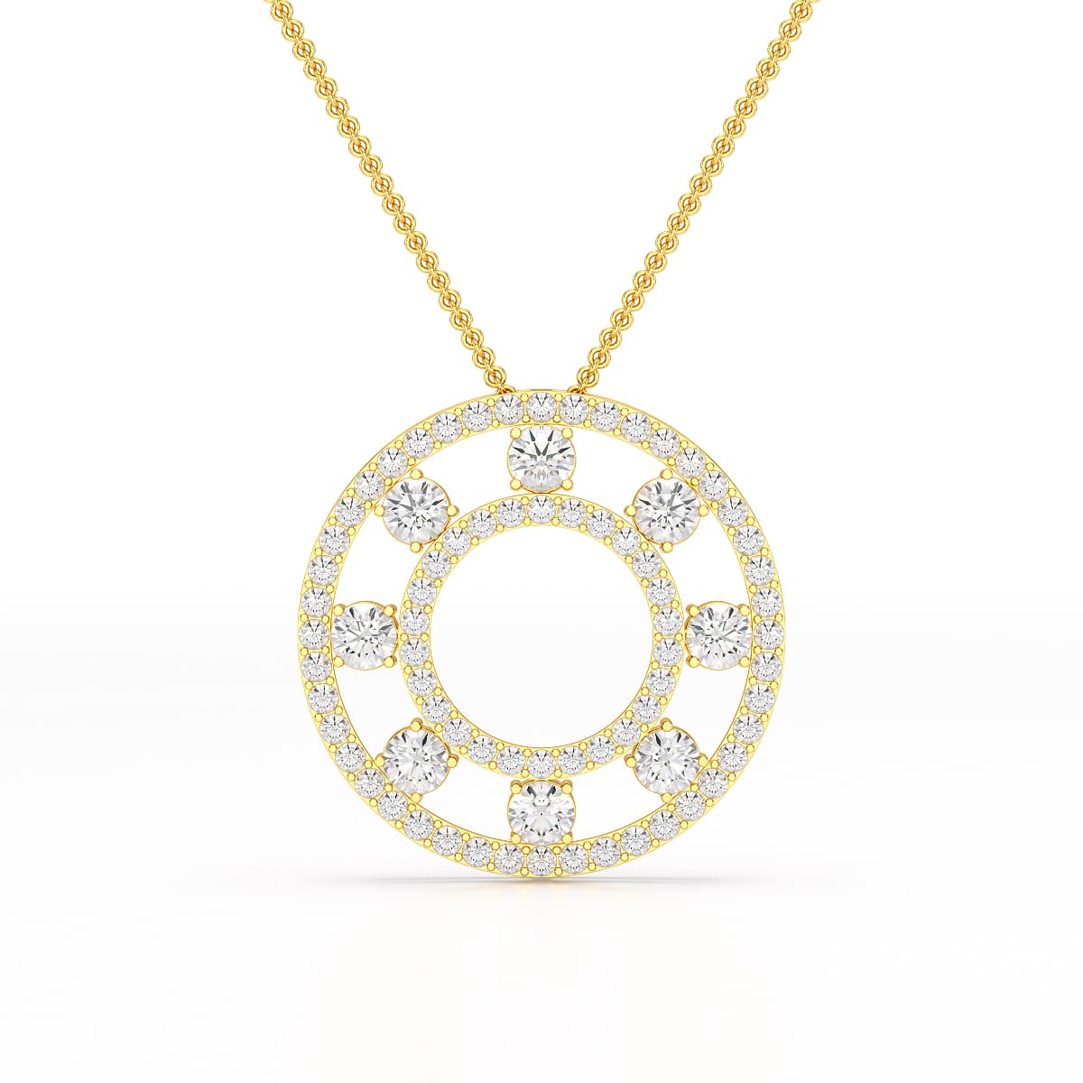 3.25 CT Round Cut Lab Diamond Pendant