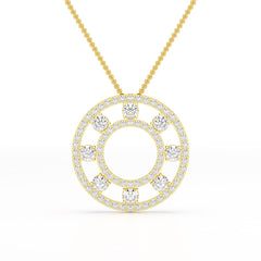 3.25 CT Round Cut Lab Diamond Pendant