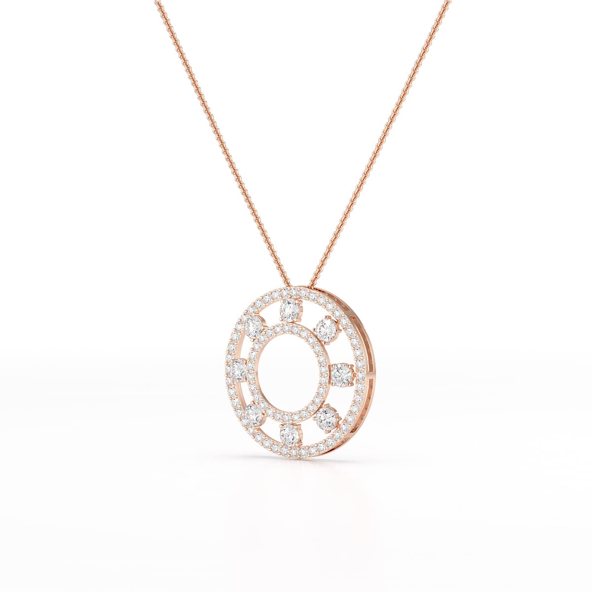 3.25 CT Round Cut Lab Diamond Pendant