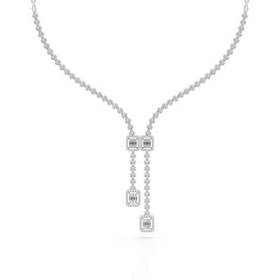 3.27 CT Lab Created Diamond Wedding Necklace