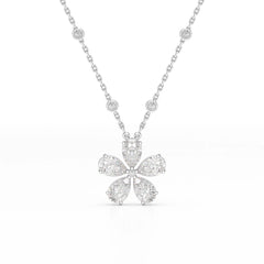 3.29 CT Pear Cut Lab Diamond Pendant