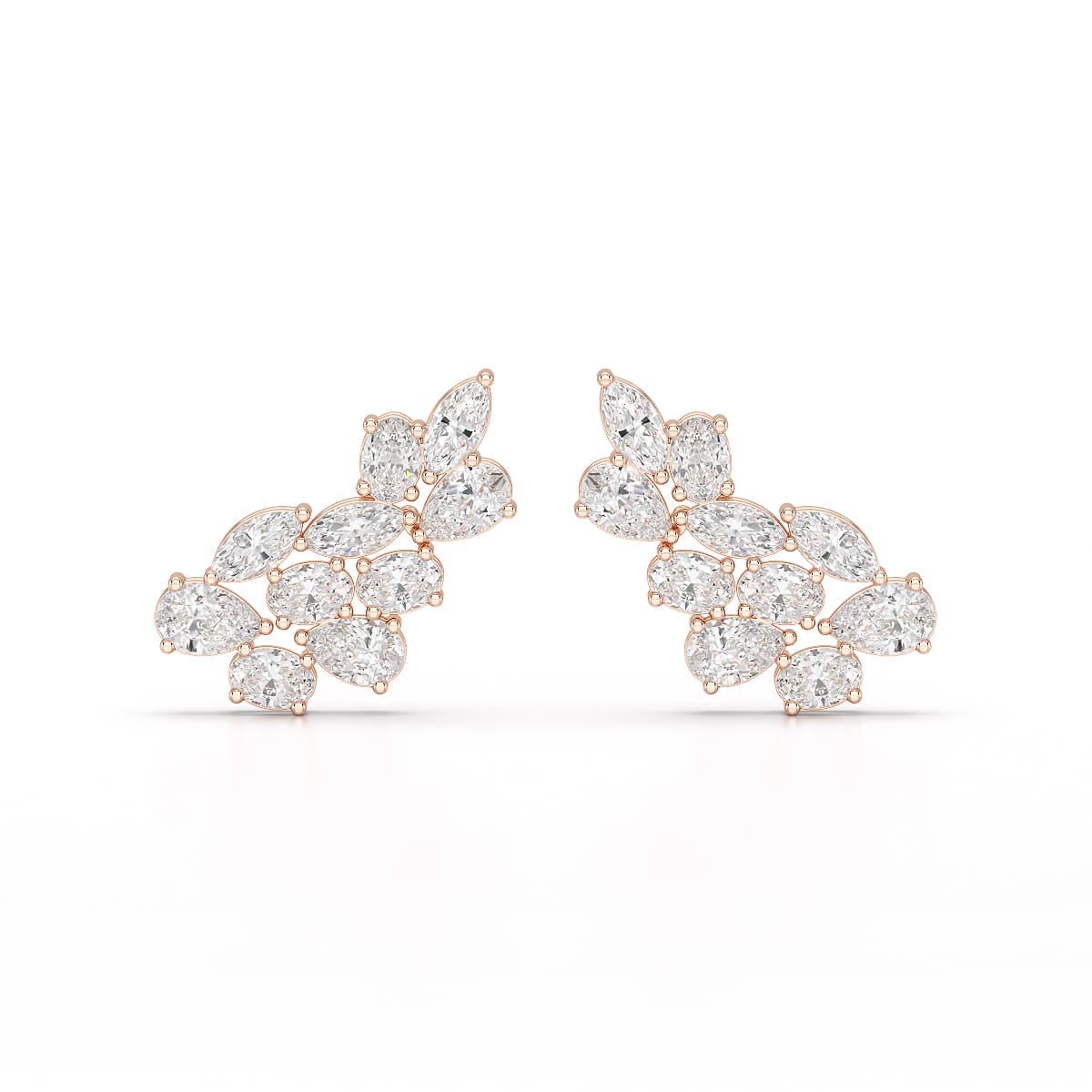 3.4 CT Multi Shape Lab Diamond Stud Earrings