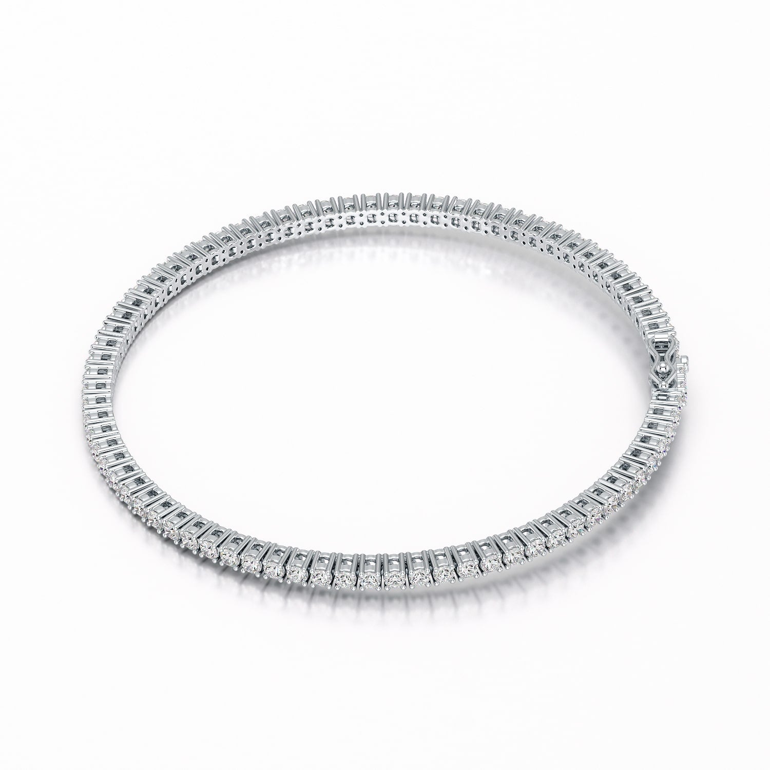 3.5 CT Round cut Lab Diamond Tennis Bracelet