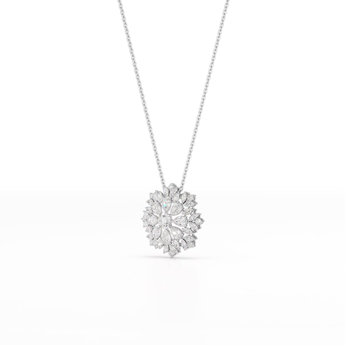 3.67 CT Lab Diamond Multi Shape Pendant