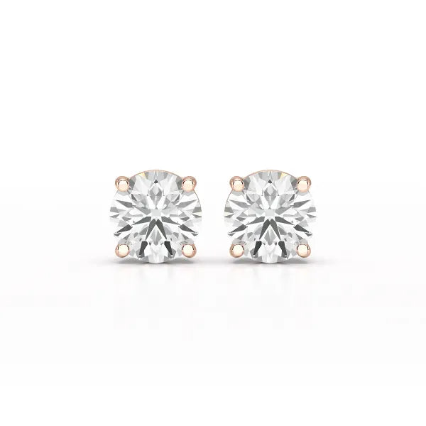 4.09 CT Lab Diamond White Gold Stud Earrings