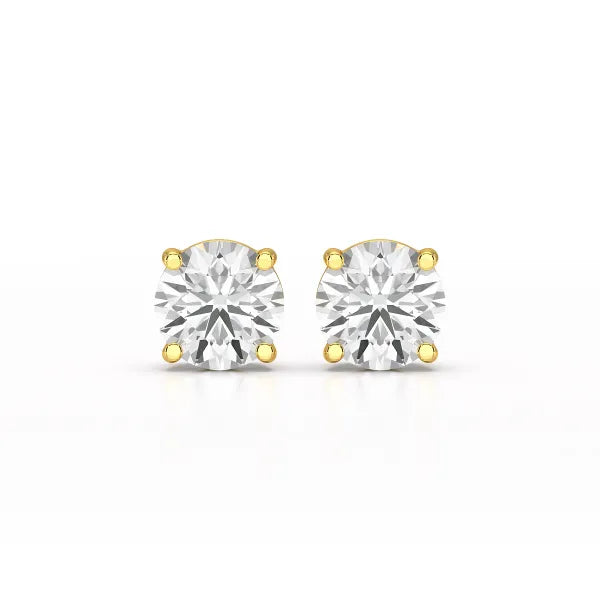 4.09 CT Lab Diamond White Gold Stud Earrings