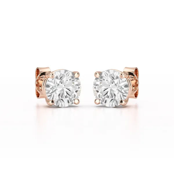 4.09 CT Lab Diamond White Gold Stud Earrings