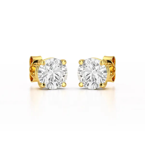 4.09 CT Lab Diamond White Gold Stud Earrings