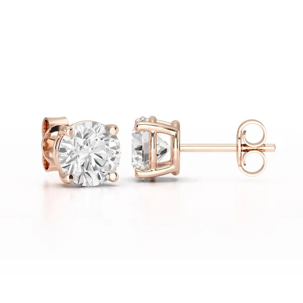 4.09 CT Lab Diamond White Gold Stud Earrings