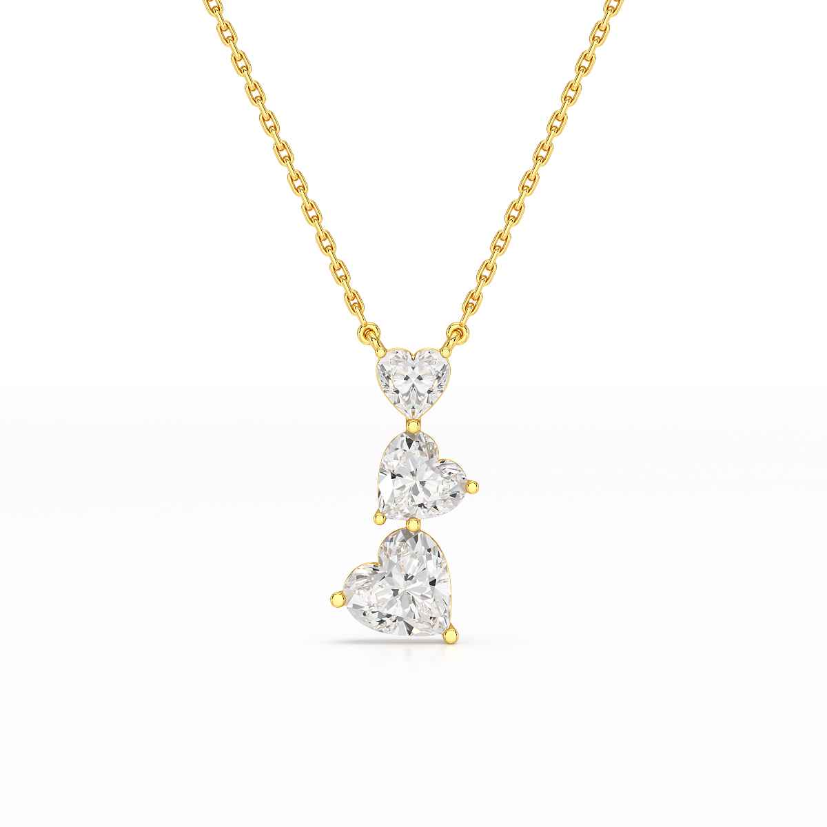 4.3 CT Heart Cut Lab Diamond Pendant