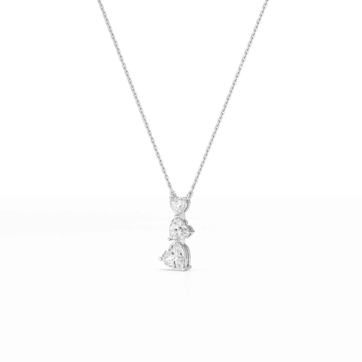 4.3 CT Heart Cut Lab Diamond Pendant