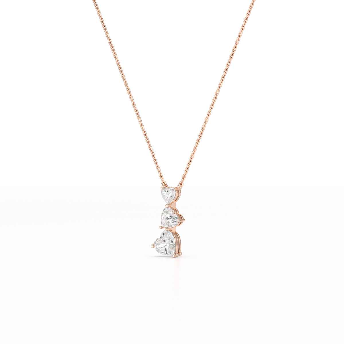 4.3 CT Heart Cut Lab Diamond Pendant