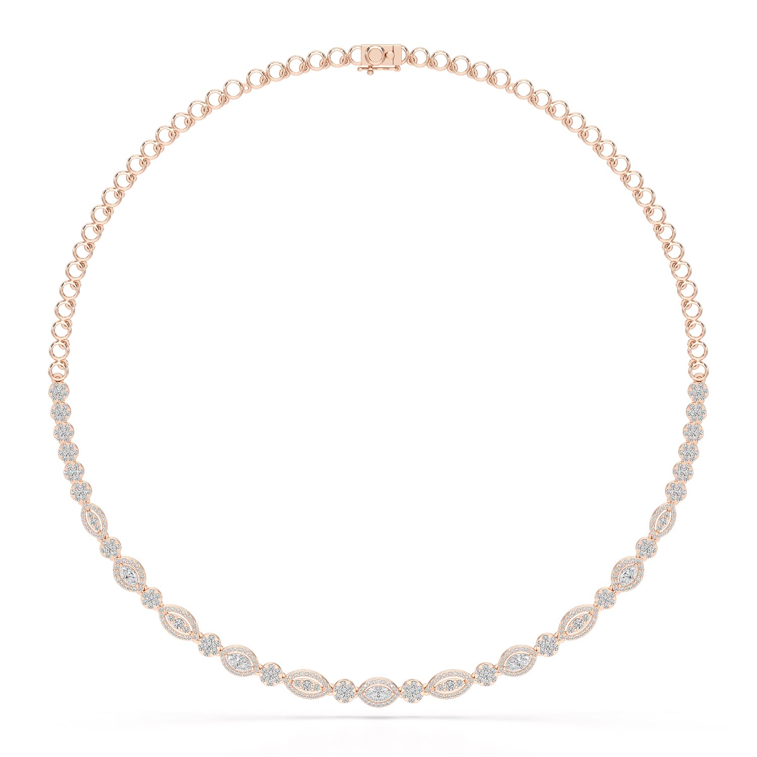 4.53 CT Marquise Cut Lab Diamond Necklace