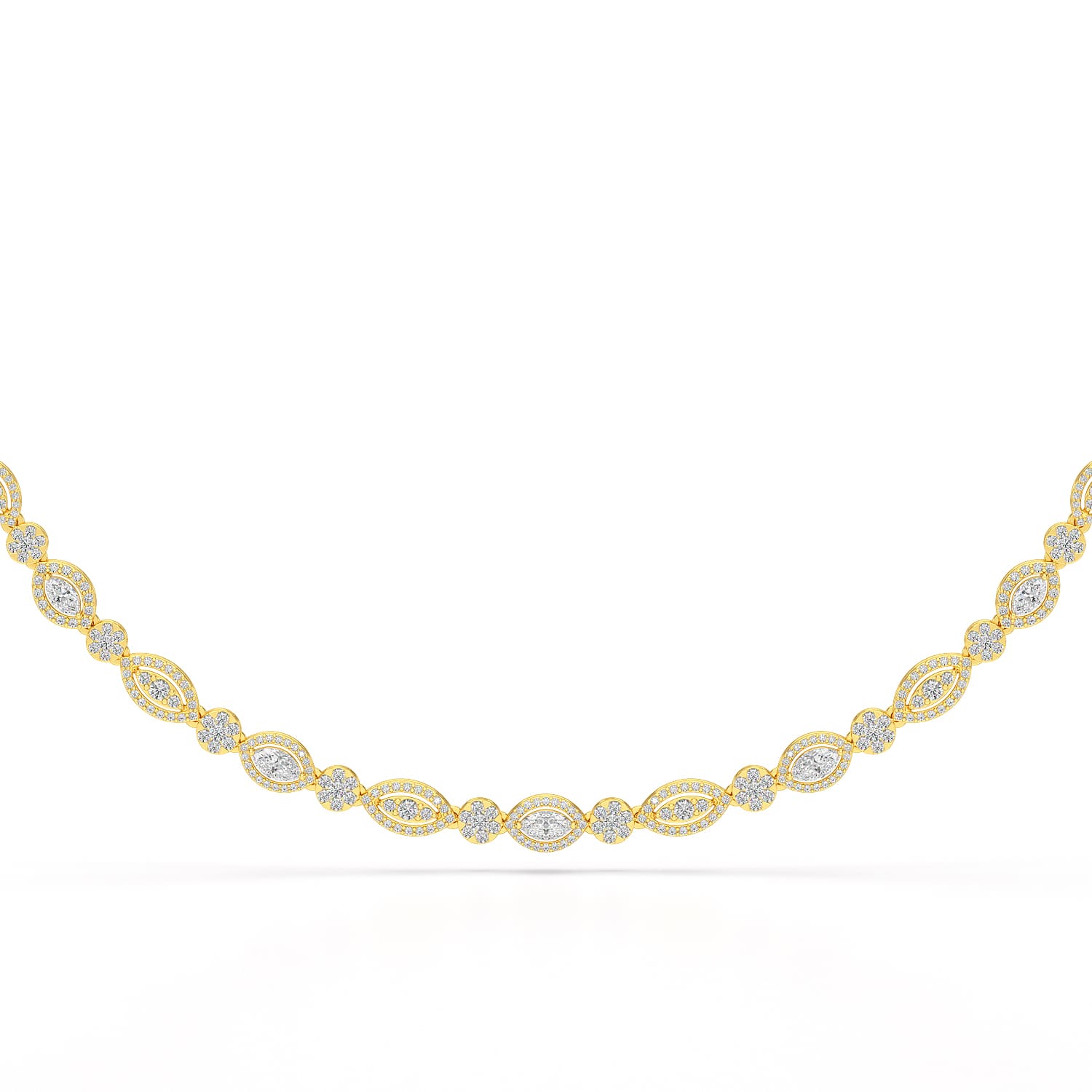 4.53 CT Marquise Cut Lab Diamond Necklace