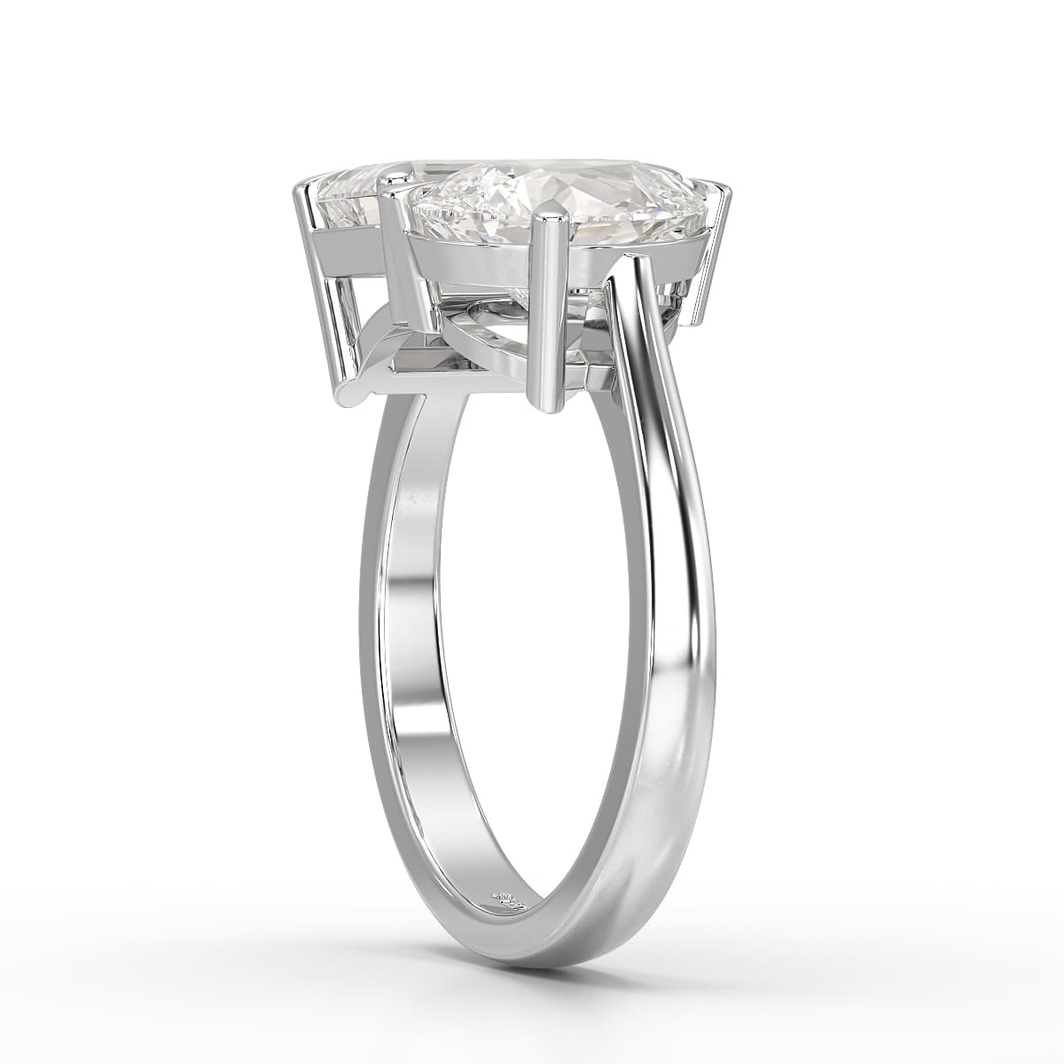 4.5 CT Lab Diamond Two Stone Ring