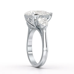 5 CT Pear Cut Lab Diamond Ring