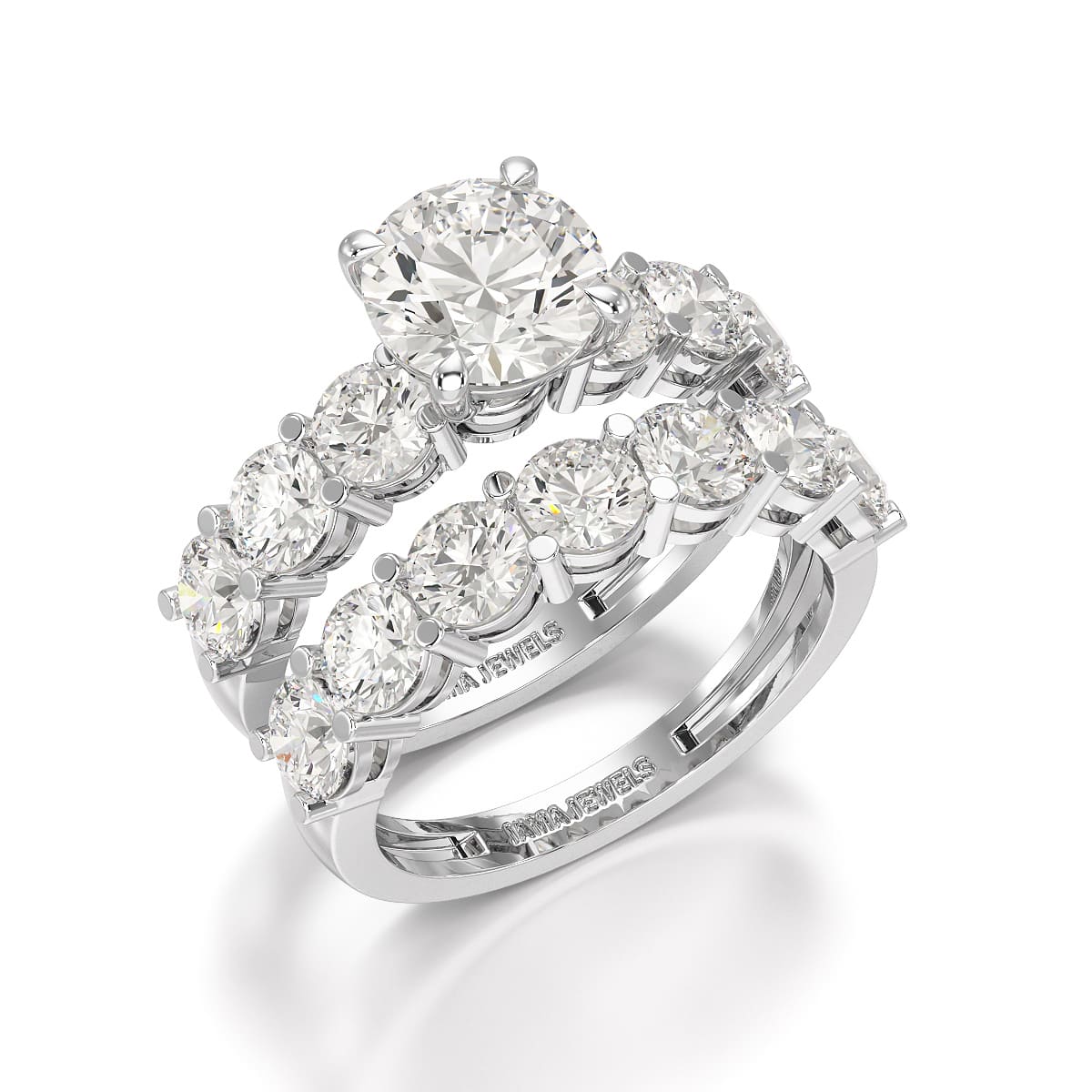 4.64 CT Lab Diamond Round Cut Ring