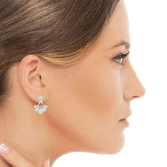 4.6 CT Lab Diamond Pear Cut Drop Earring