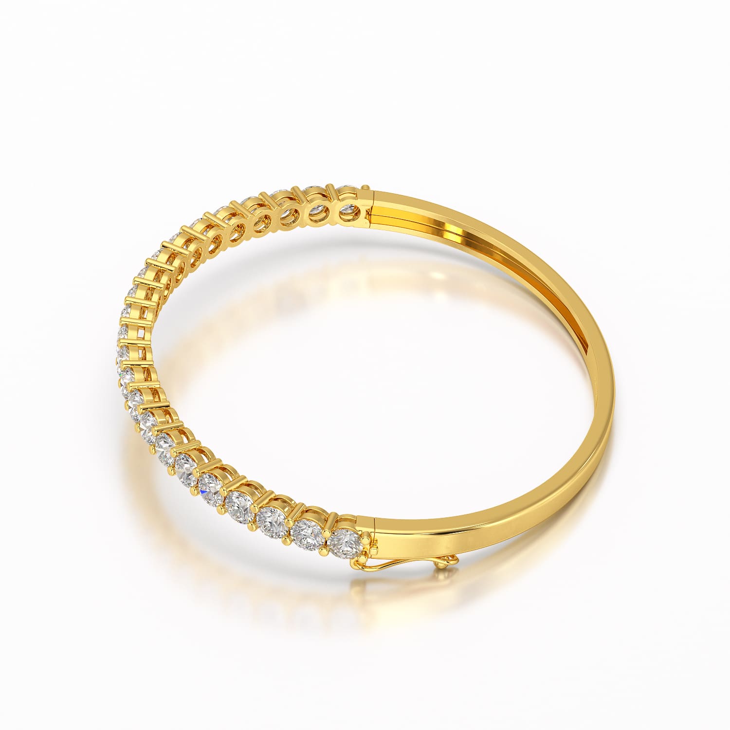 4.6 CT Lab Diamond Round Cut Bangle