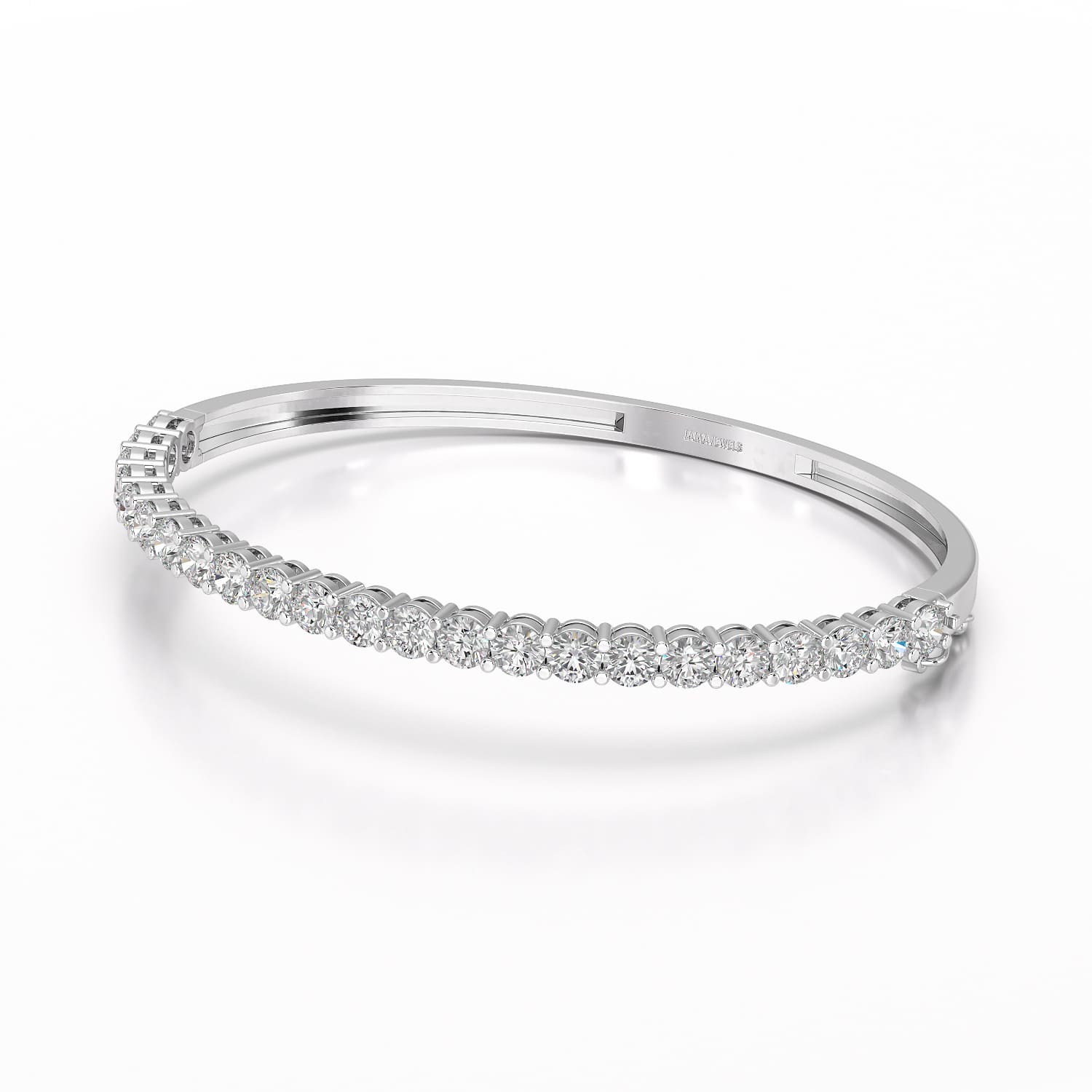 4.6 CT Lab Diamond Round Cut Bangle