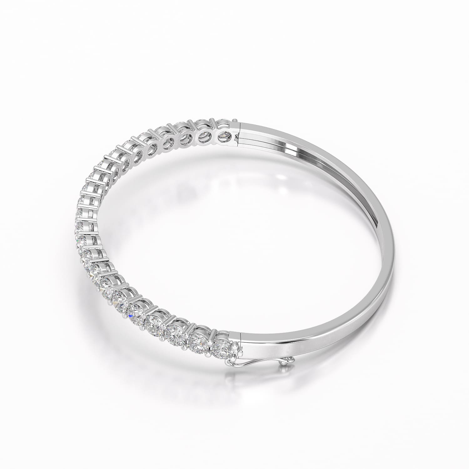 4.6 CT Lab Diamond Round Cut Bangle