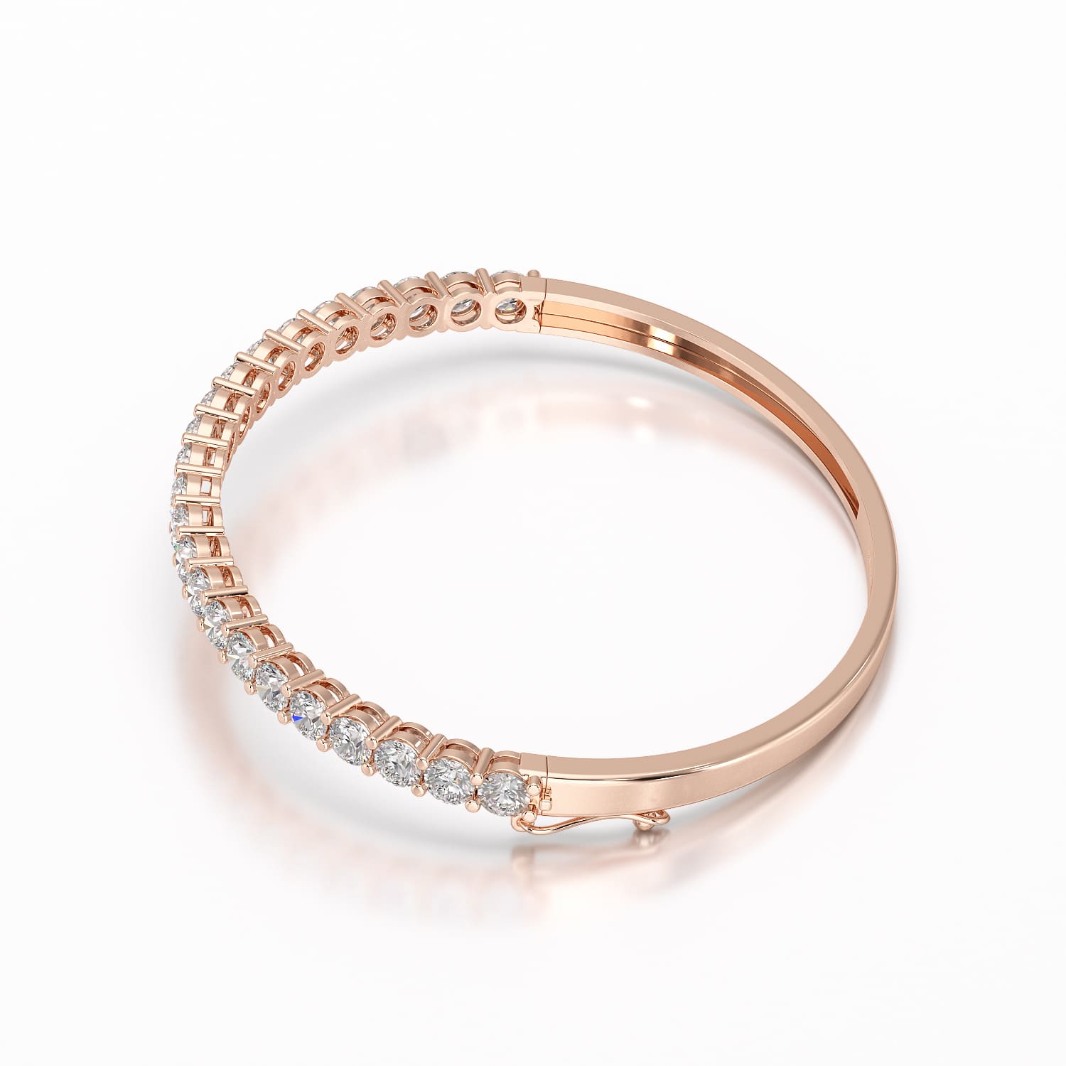 4.6 CT Lab Diamond Round Cut Bangle