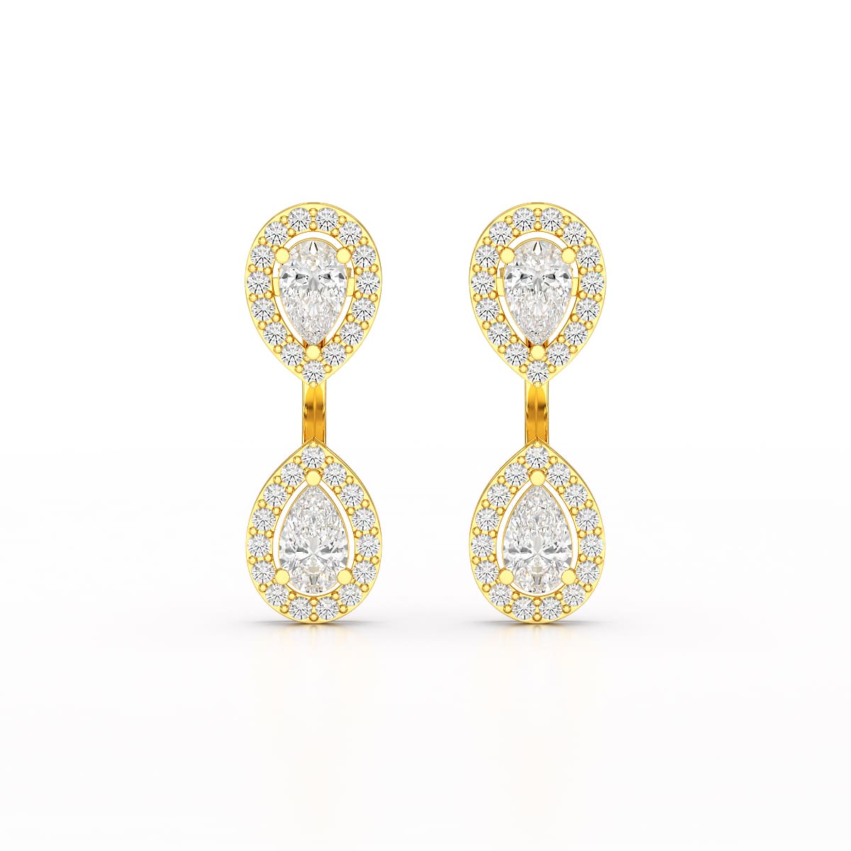 4.7 CT Lab Diamond Pear Drop Earring