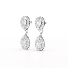 4.7 CT Lab Diamond Pear Drop Earring