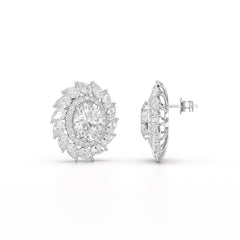 4.85 CT Lab Diamond Multi Shape Stud Earrings