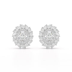 4.85 CT Lab Diamond Multi Shape Stud Earrings