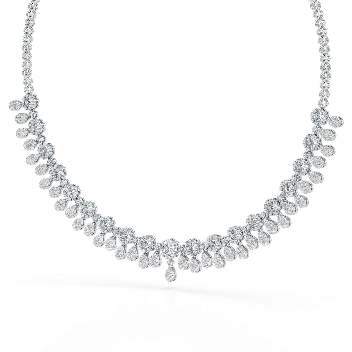 Round Cut Lab Grown Diamond 4.96 CT Elegant Choker Necklace