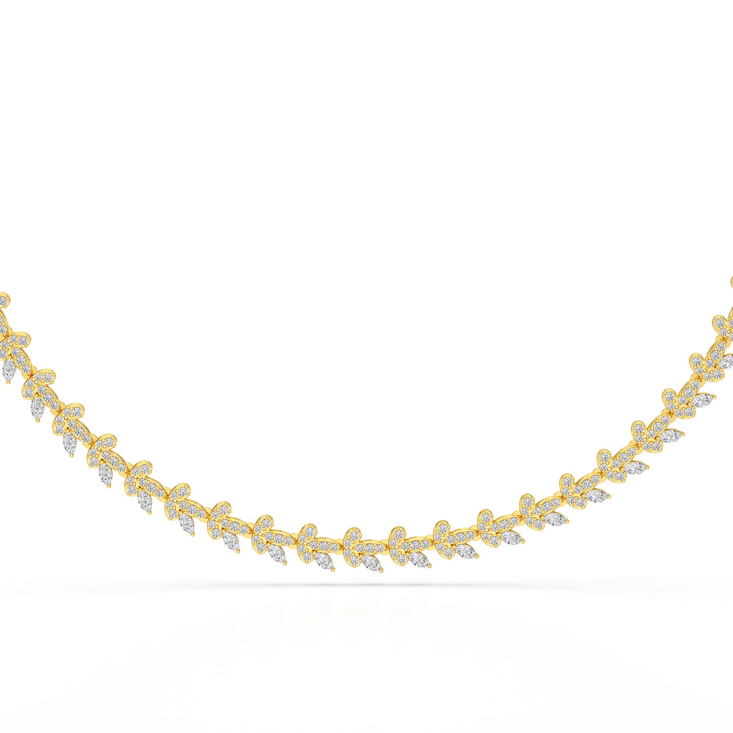 5.14 CT Marquise Shape Lab Grown Diamond Necklace