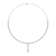 Pear Cut Lab Diamond 5.22 CT Necklace