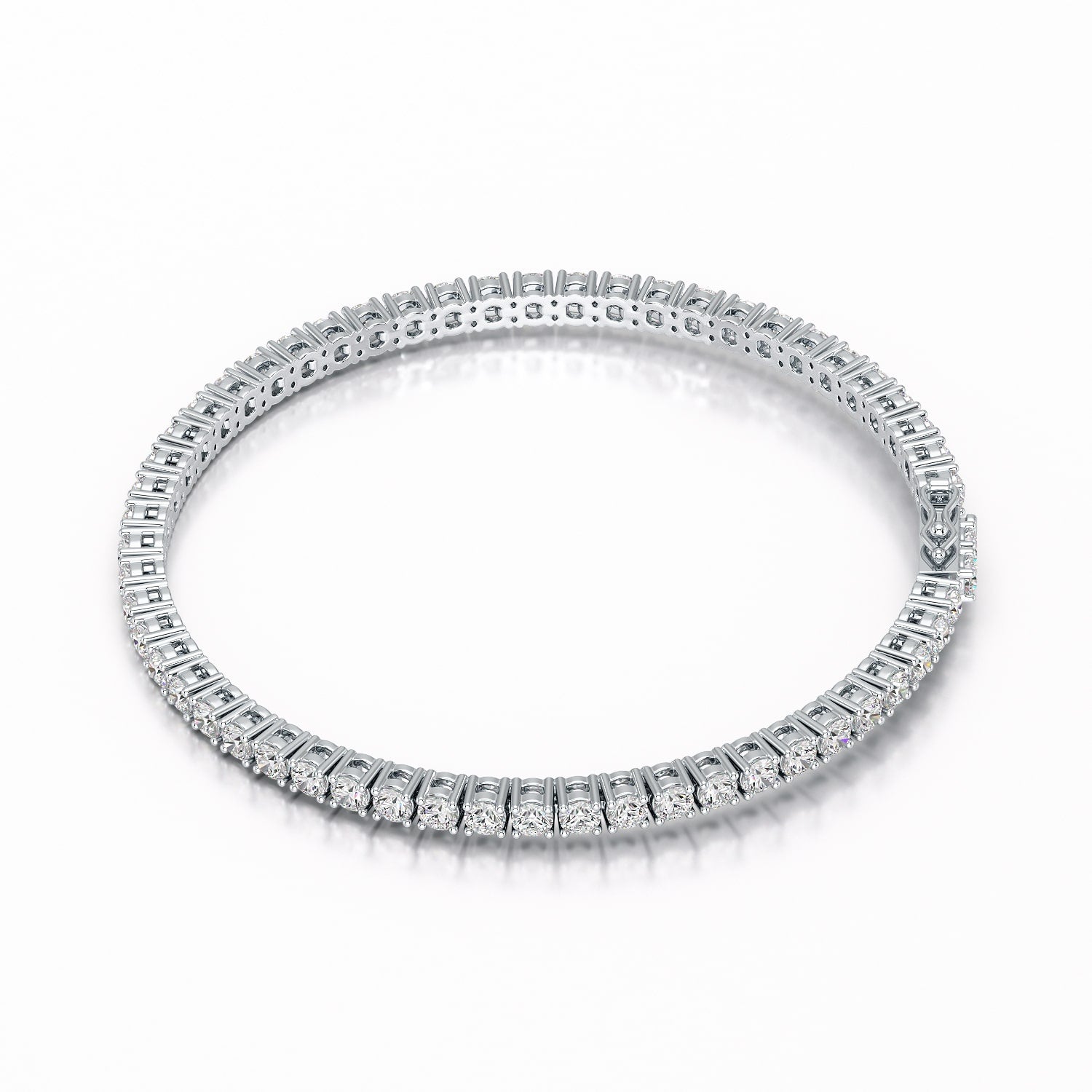 5.5 CT Round cut Lab Diamond Tennis Bracelet