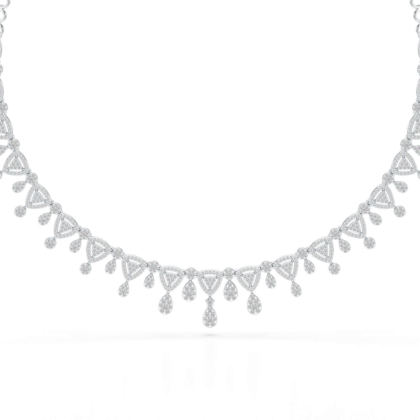 5 CT Pear Marquise Cut Lab Grown Diamond Bridal Necklace