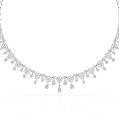 5 CT Pear Marquise Cut Lab Grown Diamond Bridal Necklace