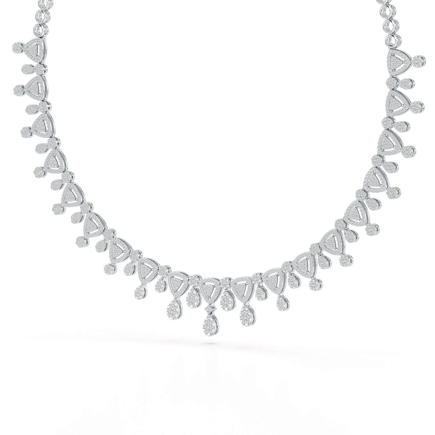 5 CT Pear Marquise Cut Lab Grown Diamond Bridal Necklace