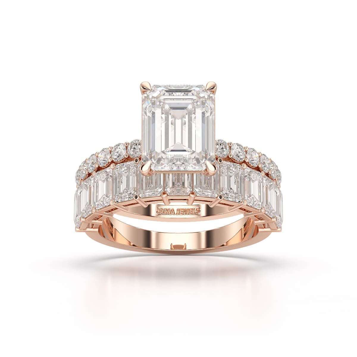 6.24 CT Classic Emerald Cut Lab Diamond Ring